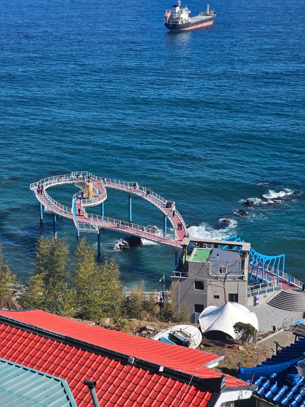 Mukho Skywalk, a glass-floor walkway over Korea's East Sea coastline